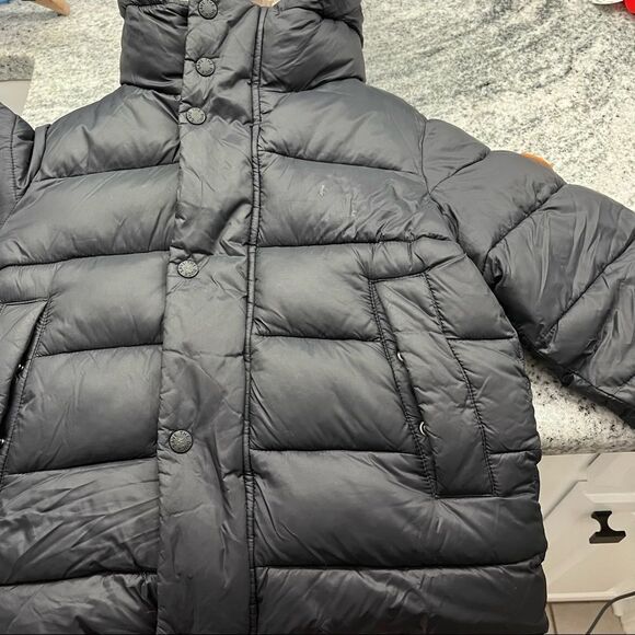 Save The Duck BOYS' ROB FAUX FUR LINED HOODED PUFFER JACKET IN BLACK size 4(boy) - Picture 4 of 8